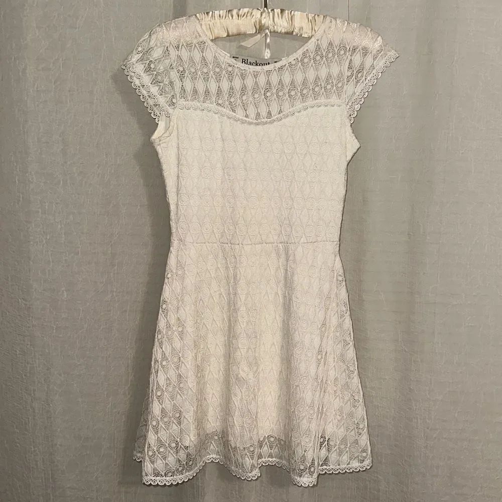 Blackout S Ivory Cap Sleeve Lace A-Line Dress